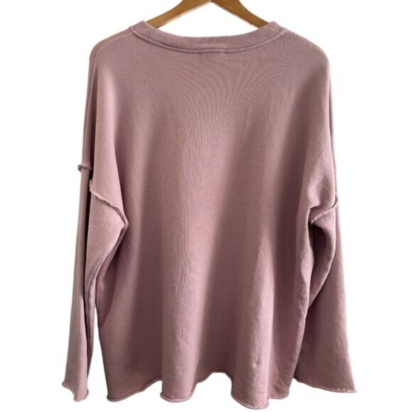 NWT EILEEN FISHER Organic Cotton High Crew Neck Box in Pink Women Size 1X - Picture 2 of 5